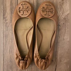 Tory Burch Tan Ballet Flats Size 8.5